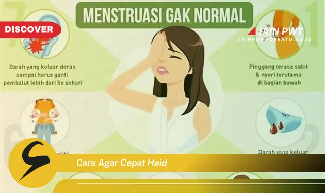 cara agar cepat haid