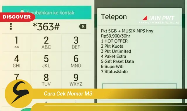 cara cek nomor m3