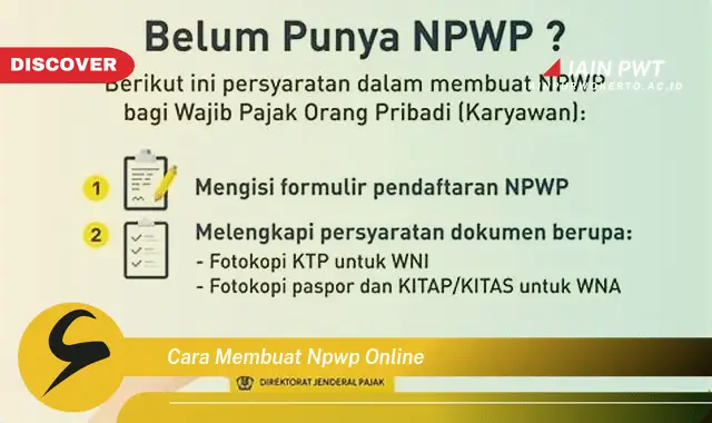 cara membuat npwp online