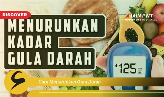 cara menurunkan gula darah