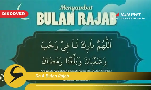 do a bulan rajab