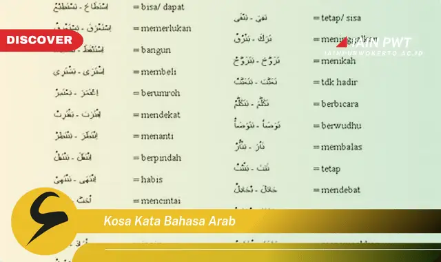 kosa kata bahasa arab