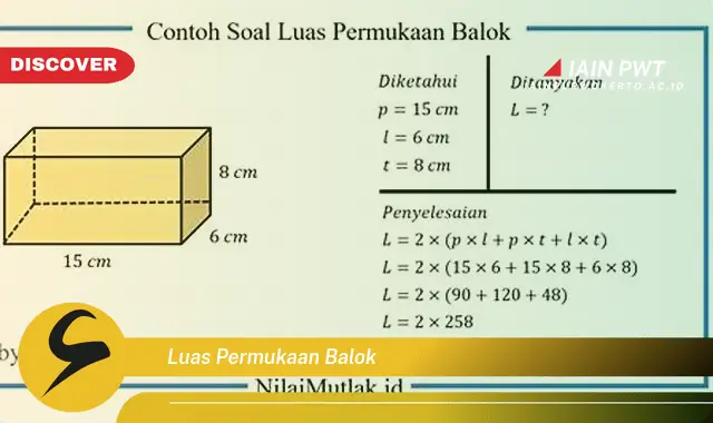 luas permukaan balok