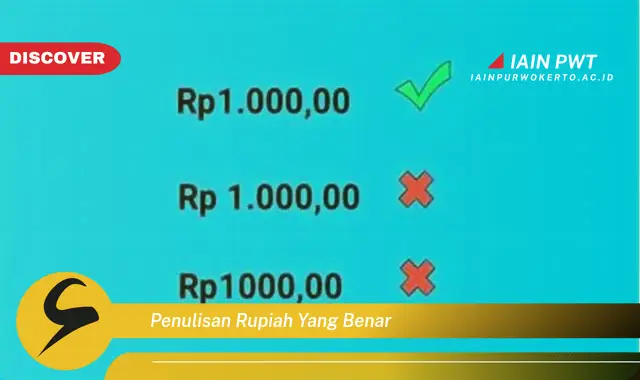 penulisan rupiah yang benar