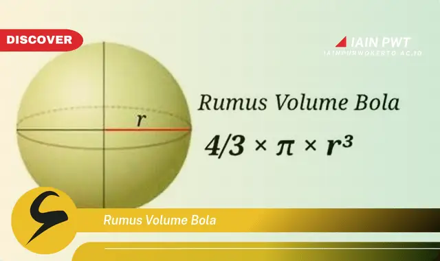 rumus volume bola