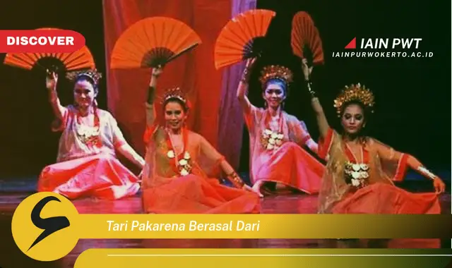 tari pakarena berasal dari