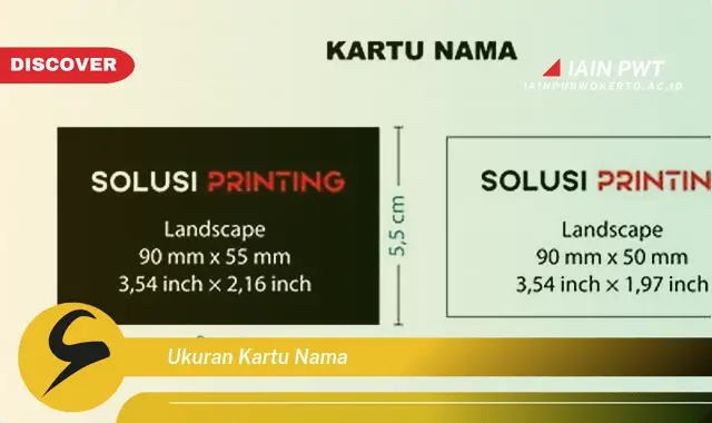 ukuran kartu nama