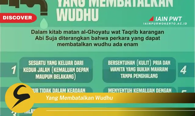 yang membatalkan wudhu