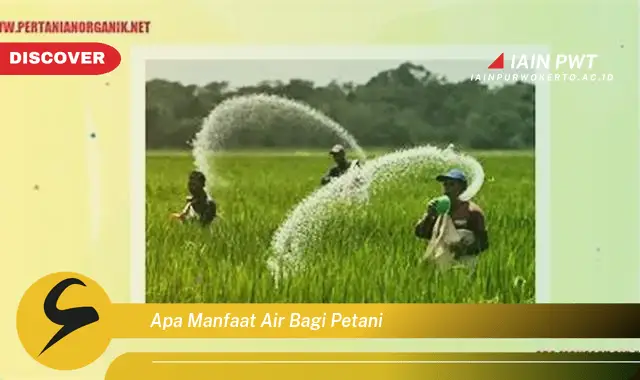 apa manfaat air bagi petani