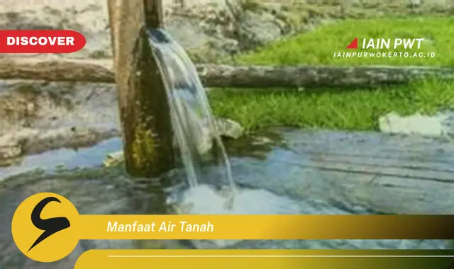 manfaat air tanah