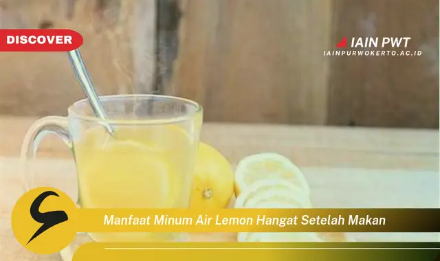 manfaat minum air lemon hangat setelah makan