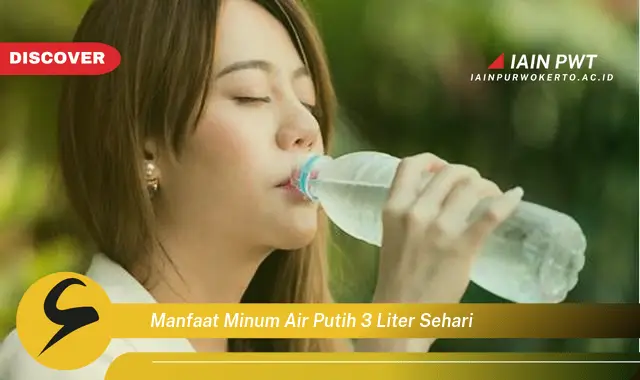 manfaat minum air putih 3 liter sehari