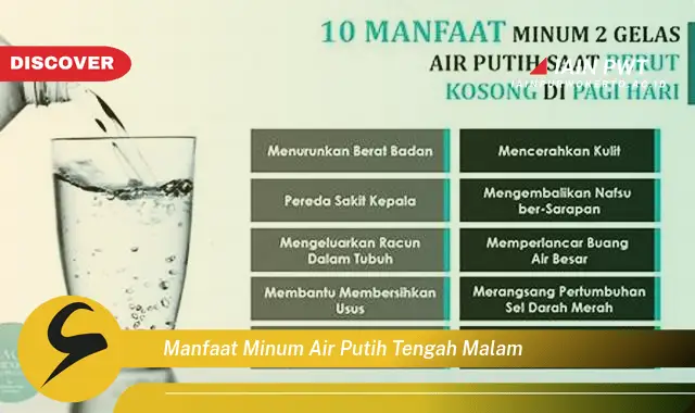 manfaat minum air putih tengah malam