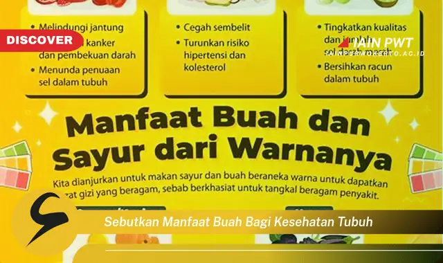 sebutkan manfaat buah bagi kesehatan tubuh