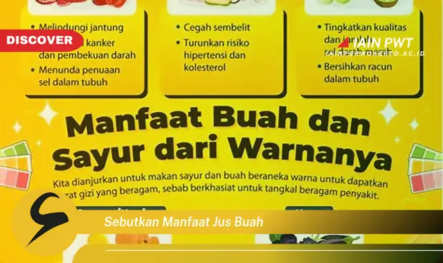 sebutkan manfaat jus buah