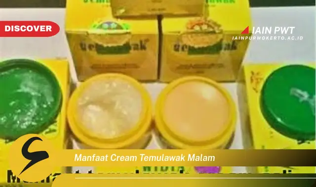 manfaat cream temulawak malam