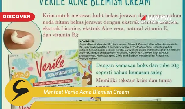 manfaat verile acne blemish cream