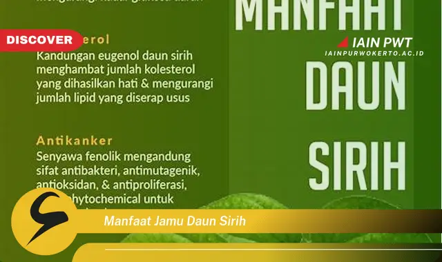 manfaat jamu daun sirih