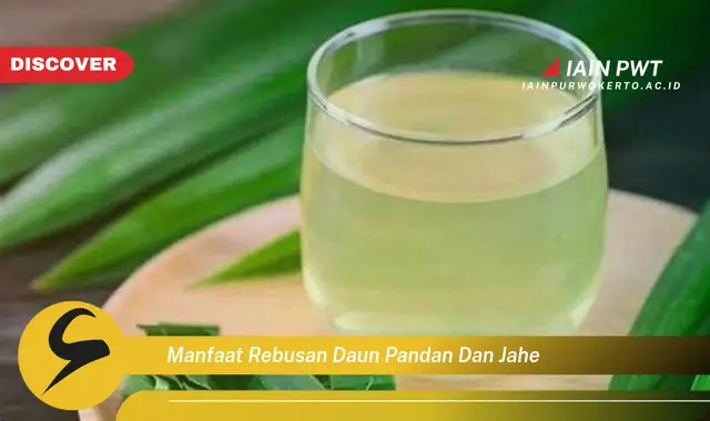 manfaat rebusan daun pandan dan jahe