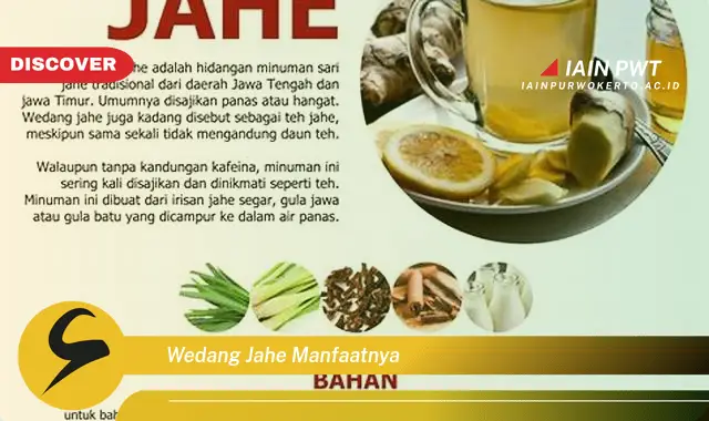 wedang jahe manfaatnya