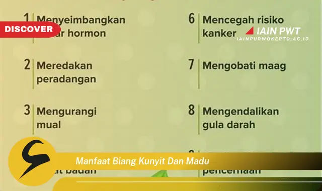 manfaat biang kunyit dan madu