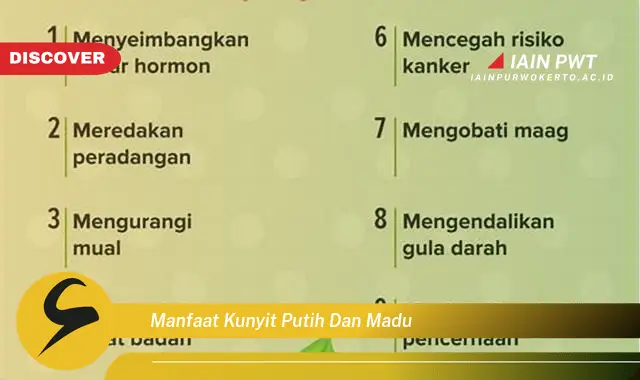 manfaat kunyit putih dan madu