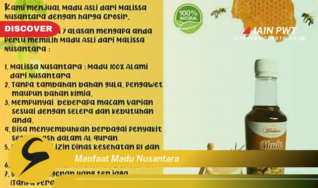 manfaat madu nusantara