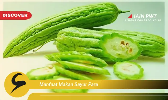 manfaat makan sayur pare