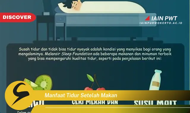 manfaat tidur setelah makan