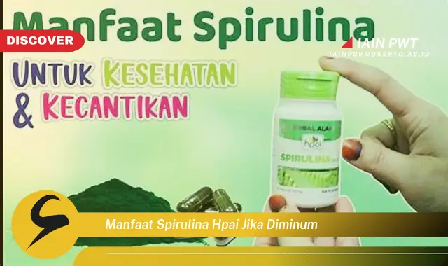 manfaat spirulina hpai jika diminum