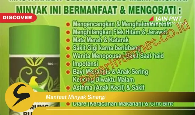 manfaat minyak sinergi