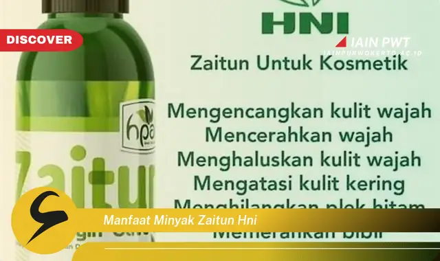 manfaat minyak zaitun hni