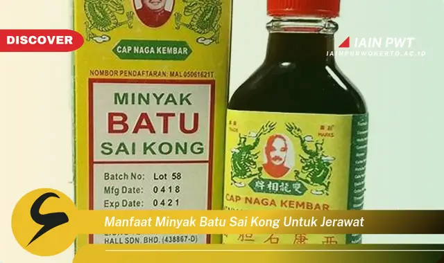 manfaat minyak batu sai kong untuk jerawat