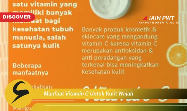 manfaat vitamin c untuk kulit wajah