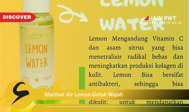 manfaat air lemon untuk wajah