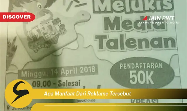 apa manfaat dari reklame tersebut