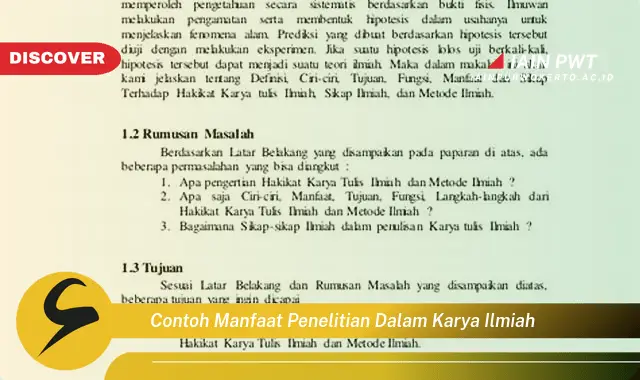 contoh manfaat penelitian dalam karya ilmiah