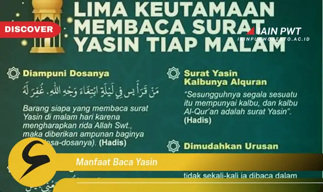 manfaat baca yasin