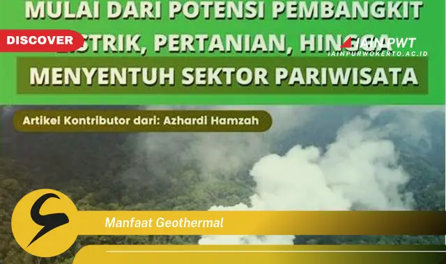 manfaat geothermal