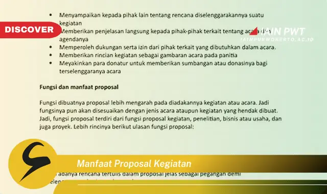 manfaat proposal kegiatan