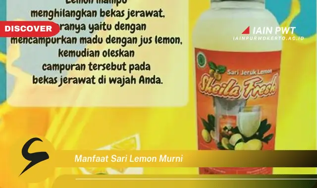 manfaat sari lemon murni