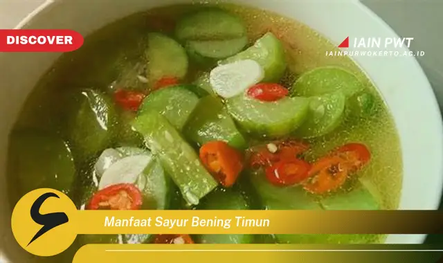 manfaat sayur bening timun