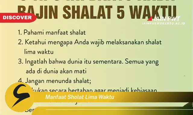 manfaat sholat lima waktu