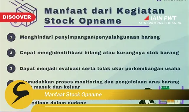 manfaat stock opname