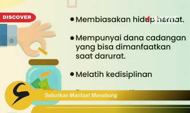 sebutkan manfaat menabung